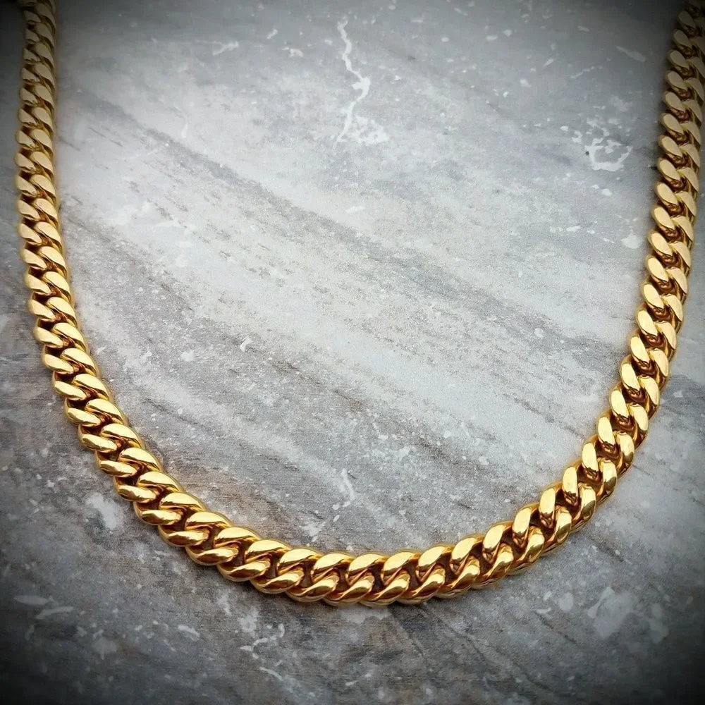 14k GP IP Luxury Cuban Link Chain